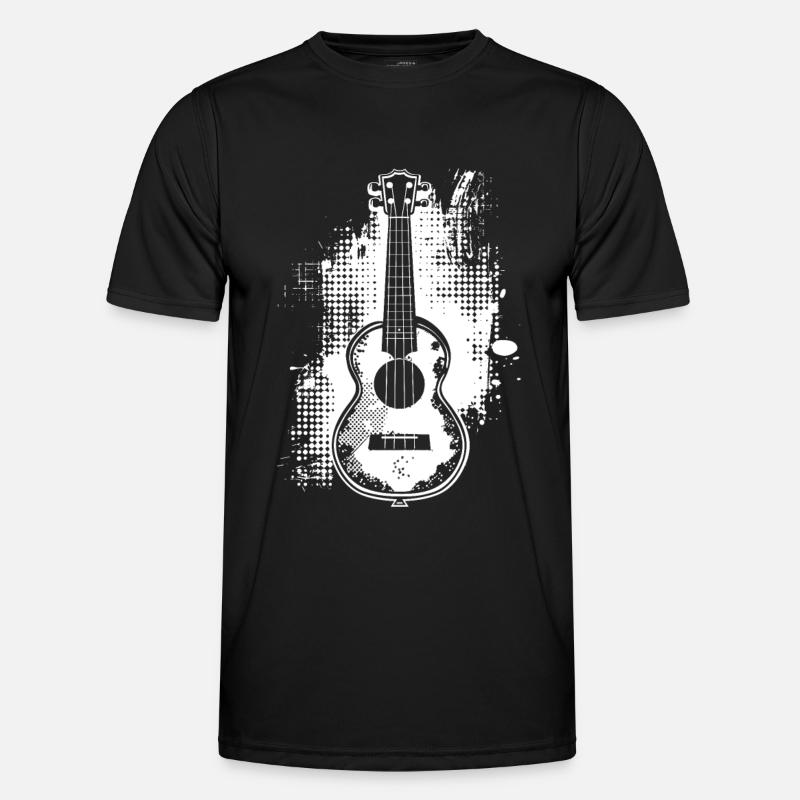 Ukulele Sketch - Men's Functional T-Shirt - black