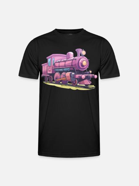 Locomotive Comic Look - Men's Functional T-Shirt - black