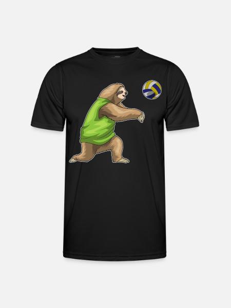 Bradipo Pallavolo Giocatore Pallavolo - Maglietta sportiva per uomo - nero