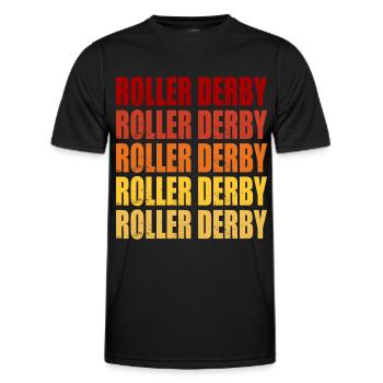Roller Derby Rétro Vintage Graphique - T-shirt sport Homme - noir - Devant - AI Model Male 178 dark (178cm)