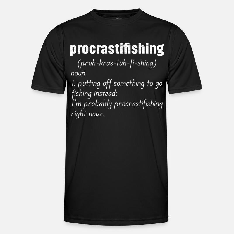 Procrastifishing defination - Men's Functional T-Shirt - black