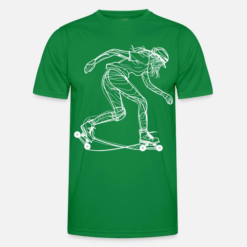 Rollschuh Mädchen Männer Funktions-T-Shirt