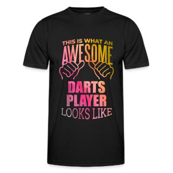 fléchettes - T-shirt sport Homme - noir - Devant - AI Model Male 178 dark (178cm)