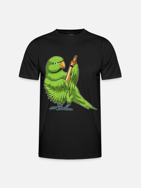 Parrot Student Crayon School - Men's Functional T-Shirt - black
