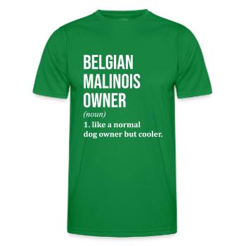Belgian Malinois - Men's Functional T-Shirt - kelly green - Front - AI Model Male 178 dark (178cm)