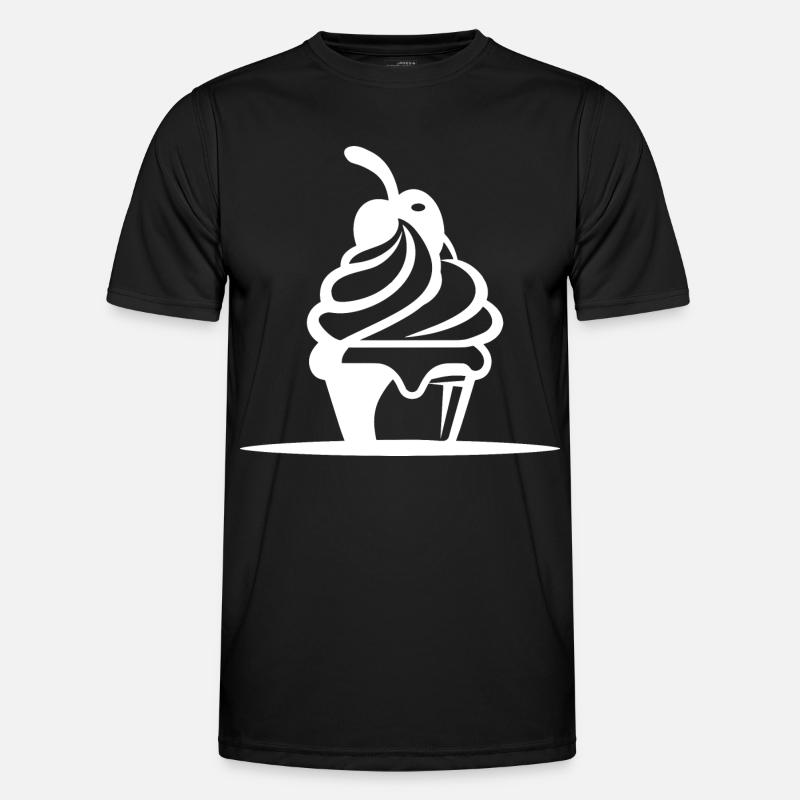 Speiseeis Grafik - Männer Funktions-T-Shirt - Schwarz
