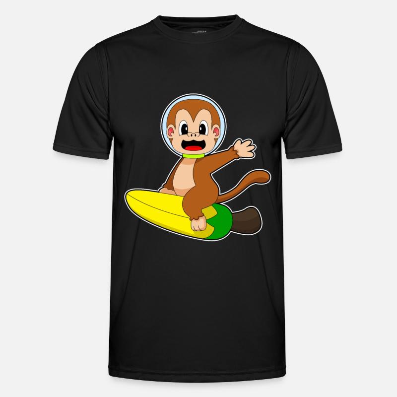 Monkey Banana Astronaut - Men's Functional T-Shirt - black