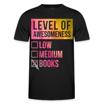Librarian - Men's Functional T-Shirt - black - Front - AI Model Male 178 dark (178cm)