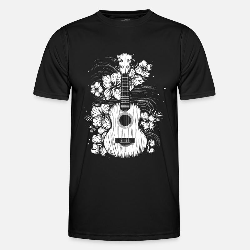 Ukulele Comic Look - Men's Functional T-Shirt - black