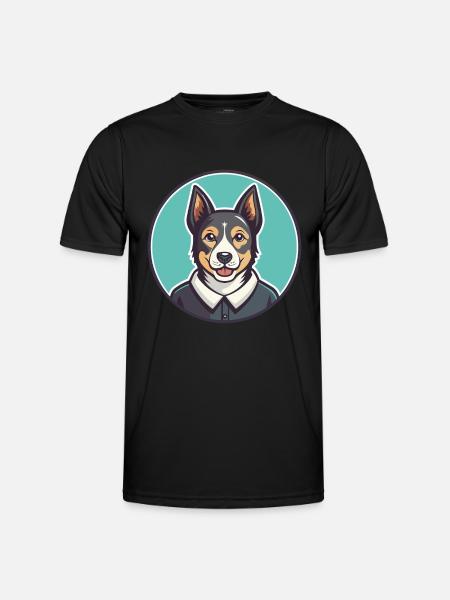 Cesky Strakaty Pes Dog Breed Cartoon Kawaii - Men's Functional T-Shirt - black
