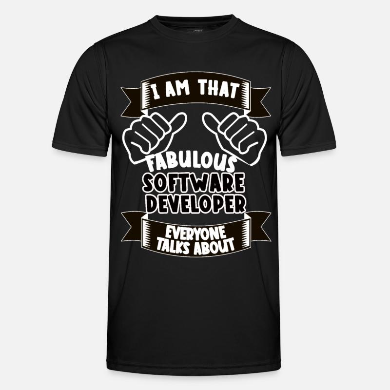 Software Developer Funny Saying Gift - Men's Functional T-Shirt - black