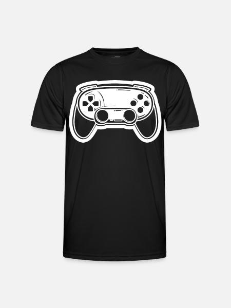 Video Game Controller Drawing - Men's Functional T-Shirt - black