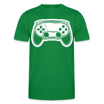 Videospiel Controller Zeichnung - Männer Funktions-T-Shirt - Kelly Green - Vorne - AI Model Male 178 dark (178cm)