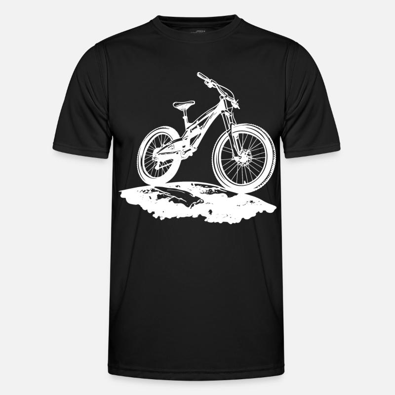 Mountainbiker - Männer Funktions-T-Shirt - Schwarz