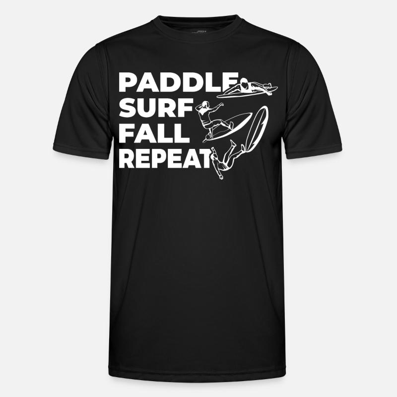 Paddle Surf Fall Repeat - Men's Functional T-Shirt - black