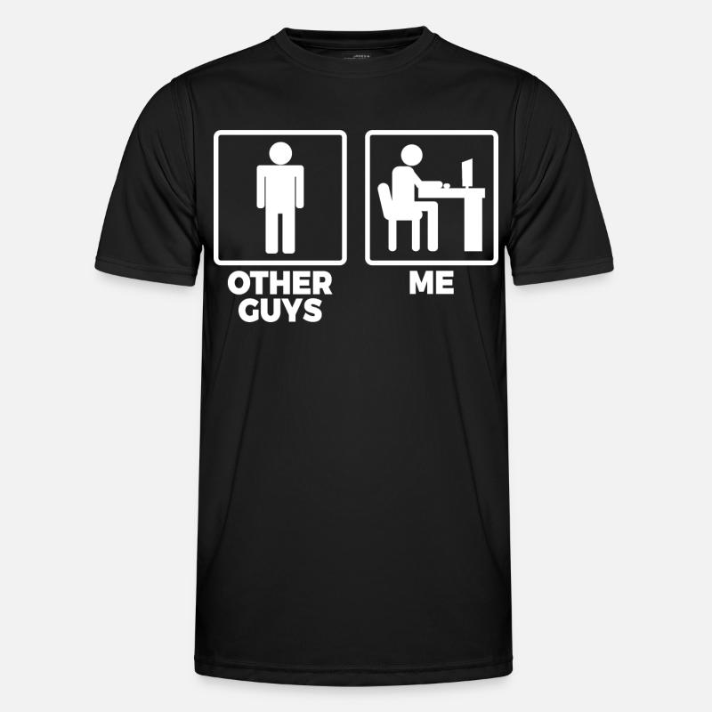 Software Engineer Stick Figures - Men's Functional T-Shirt - black