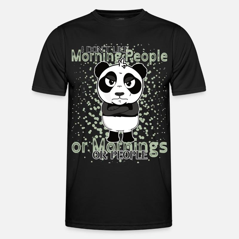 Don’t Like Mornings – Grumpy Panda Humor T-shirt sport Homme
