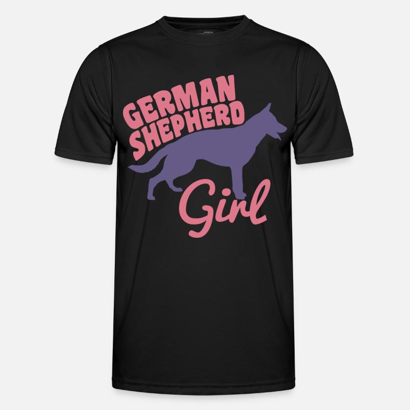 Schäferhund Mädchen - Männer Funktions-T-Shirt - Schwarz