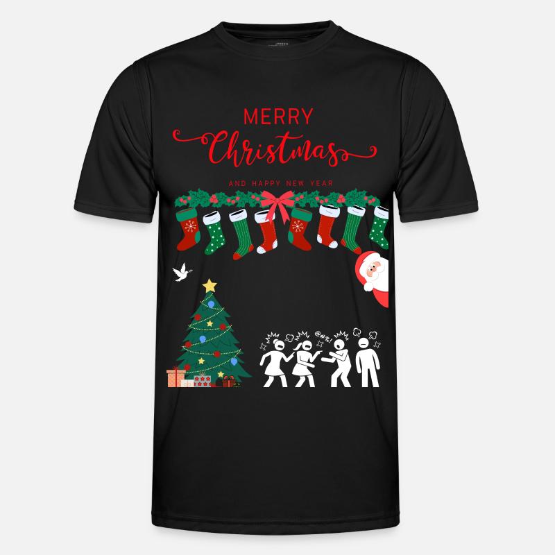 Glædelig jul - Funktionsshirt til herrer - sort