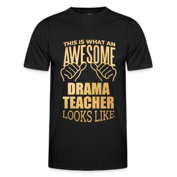 drame - T-shirt sport Homme - noir - Devant - AI Model Male 178 dark (178cm)