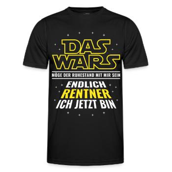Rente Das wars - Endlich Rentner ich jetzt bin - Männer Funktions-T-Shirt - Schwarz - Vorne - AI Model Male 178 dark (178cm)