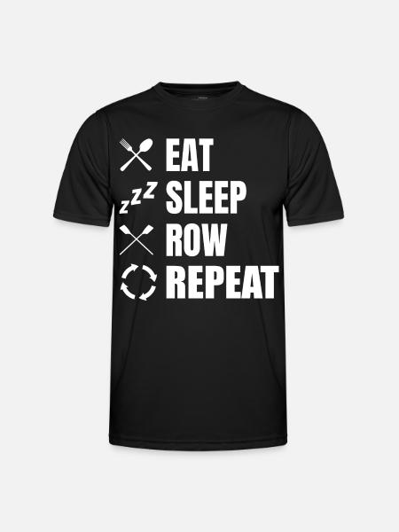 Eat Sleep Row Repeat - Men's Functional T-Shirt - black