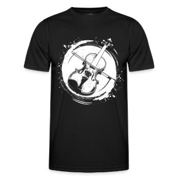 Violon - T-shirt sport Homme - noir - Devant - AI Model Male 178 dark (178cm)