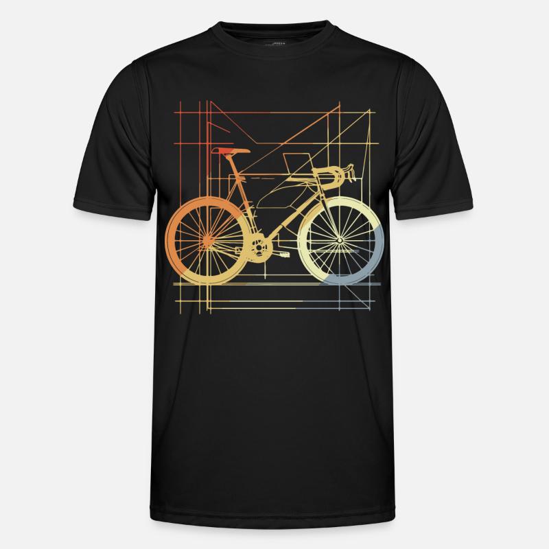 Bicycle Drawing Retro - Men's Functional T-Shirt - black