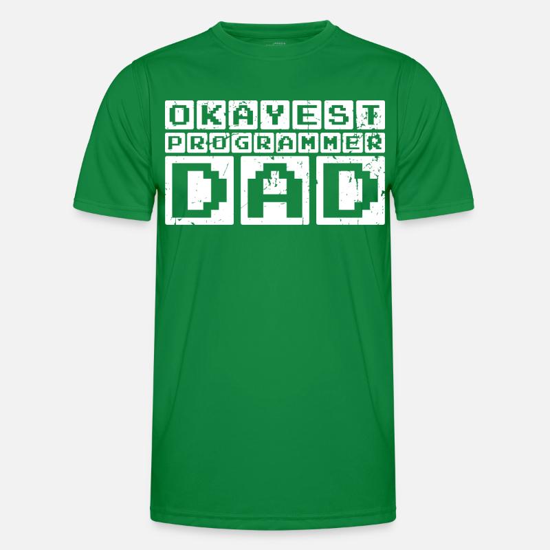 Okayest Programmer Dad Männer Funktions-T-Shirt