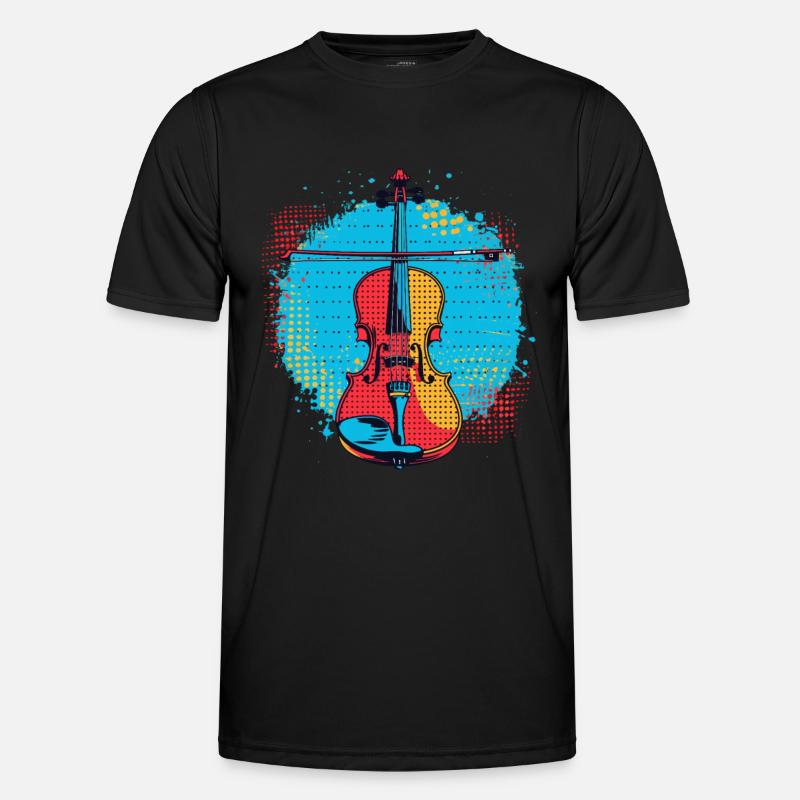 Dessin de violon T-shirt sport Homme