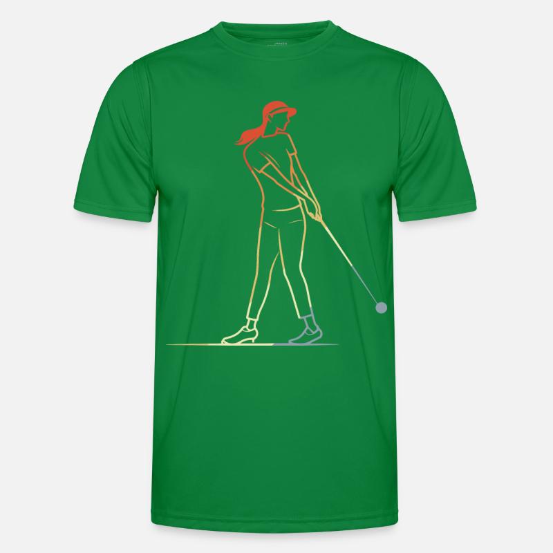 Dessin au trait de golfeuse T-shirt sport Homme