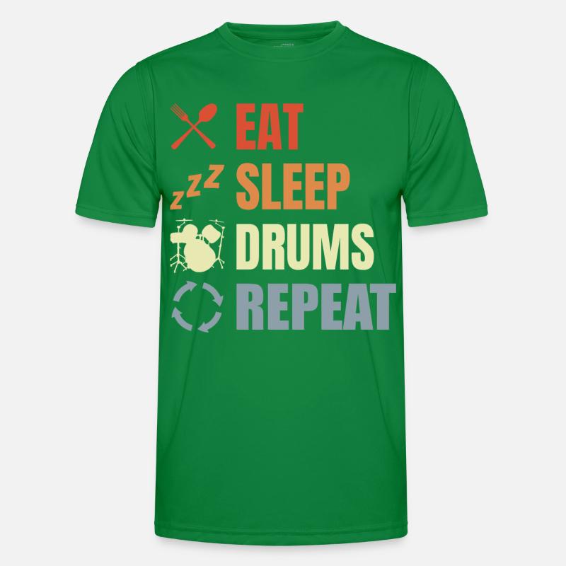 Schlagzeug Routine Männer Funktions-T-Shirt