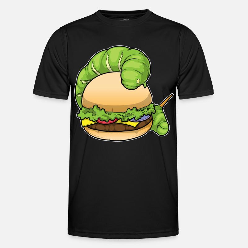 Raupe Burger - Männer Funktions-T-Shirt - Schwarz