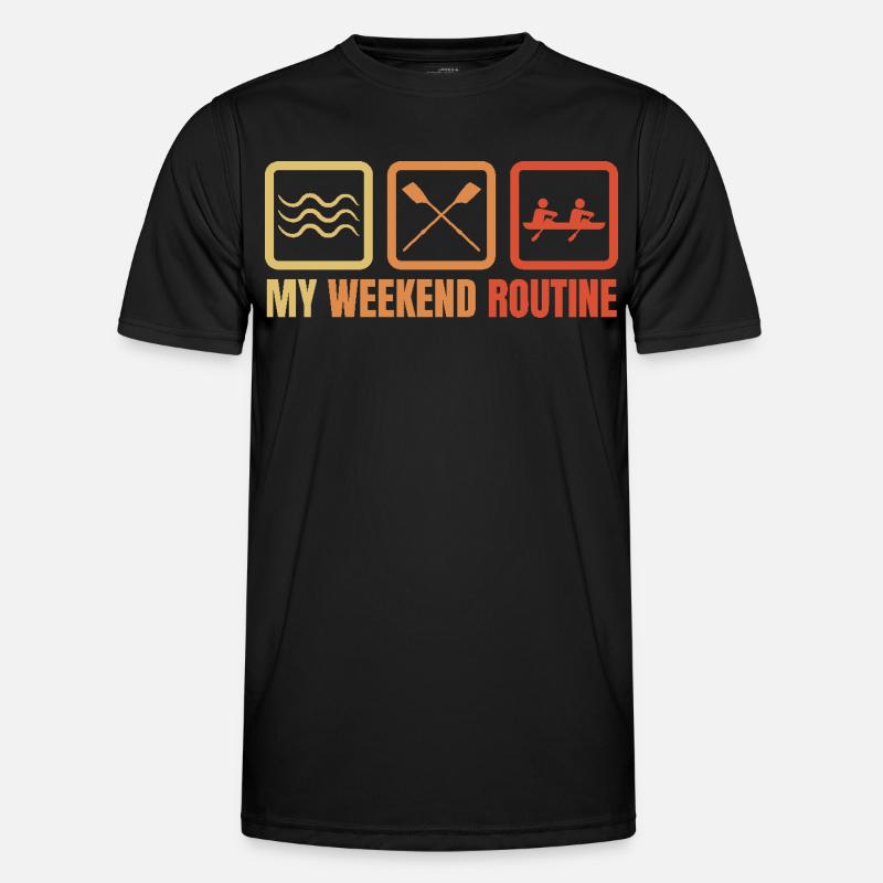 Rower Weekend Routine - Men's Functional T-Shirt - black