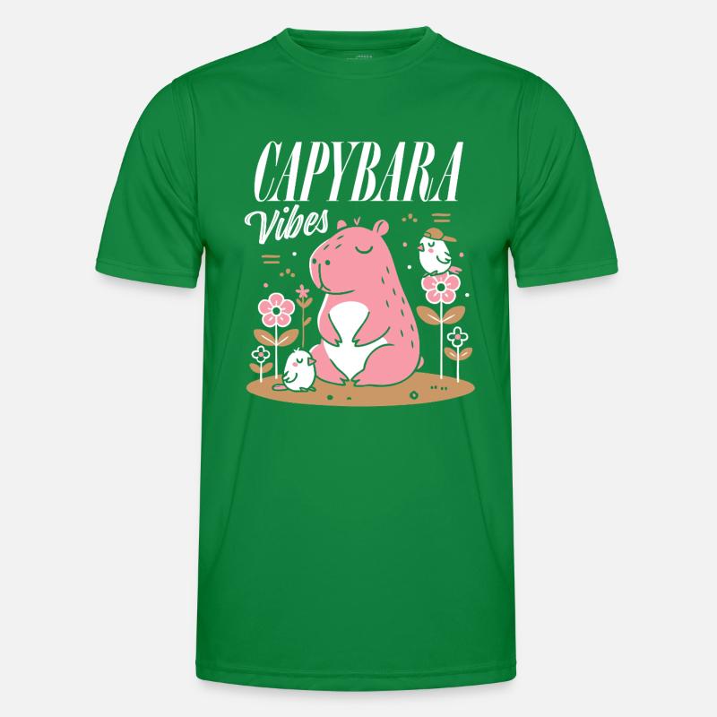 Relaxed Capybara Vibes Men's Functional T-Shirt
