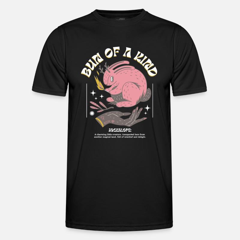 Mystischer Jackalope – Einzigartig & Magisch - Männer Funktions-T-Shirt - Schwarz