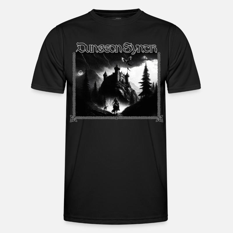 Dungeon Synth - Männer Funktions-T-Shirt - Schwarz