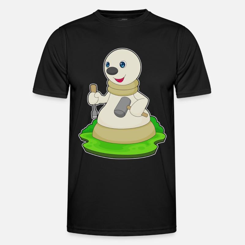 Schachfigur Bauer Schach - Männer Funktions-T-Shirt - Schwarz