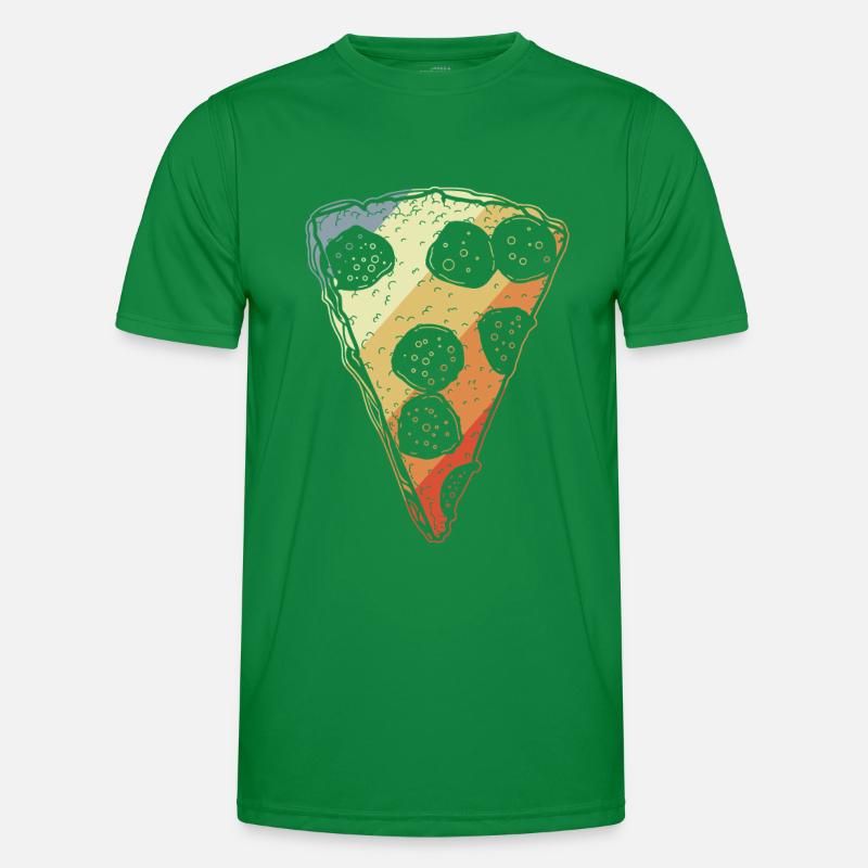 Retro Pizza Männer Funktions-T-Shirt