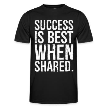 success is best when shared - Men's Functional T-Shirt - black - Front - AI Model Male 178 dark (178cm)