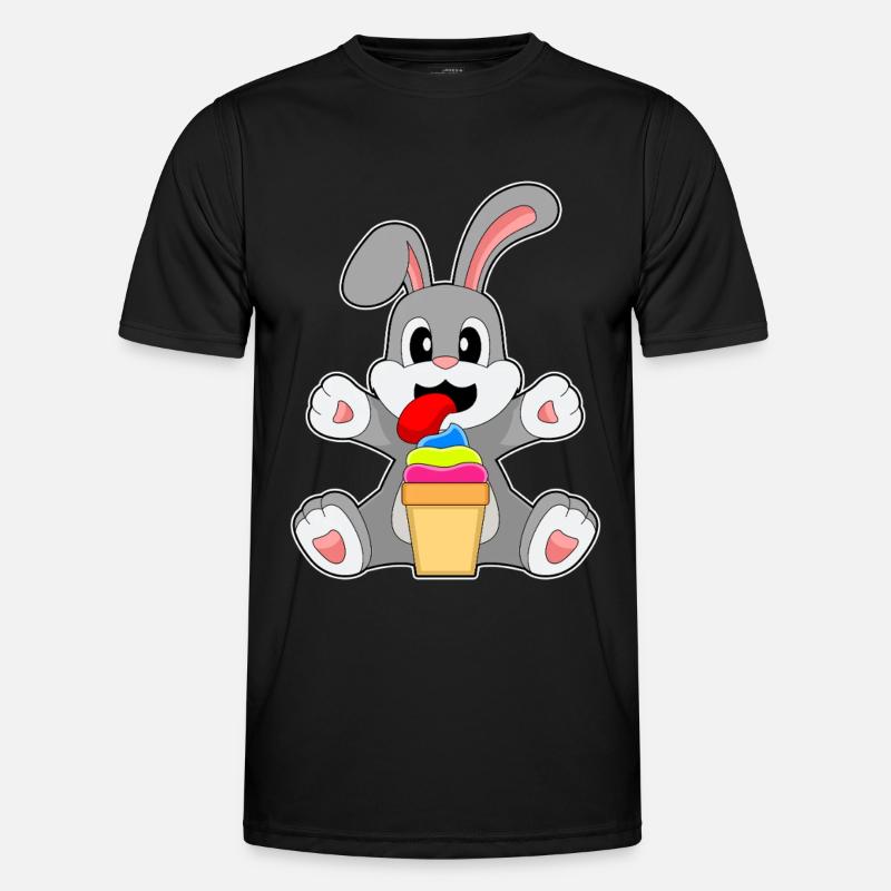Bunny Cream Sundae - Men's Functional T-Shirt - black