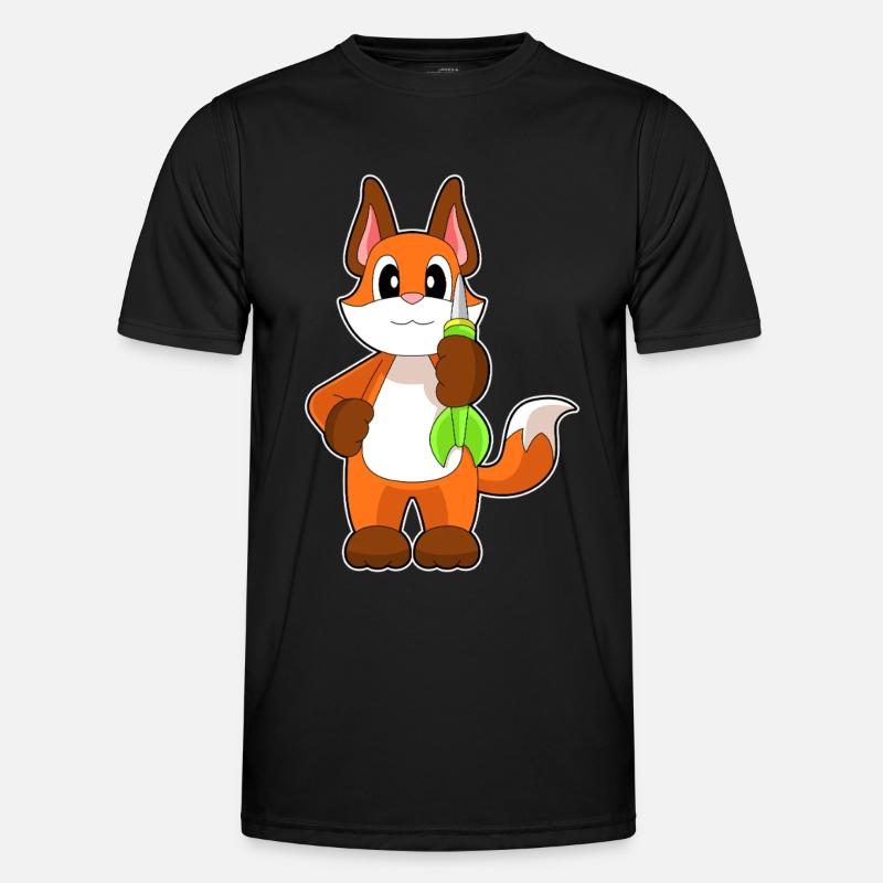Fuchs Dart Dartpfeil - Männer Funktions-T-Shirt - Schwarz