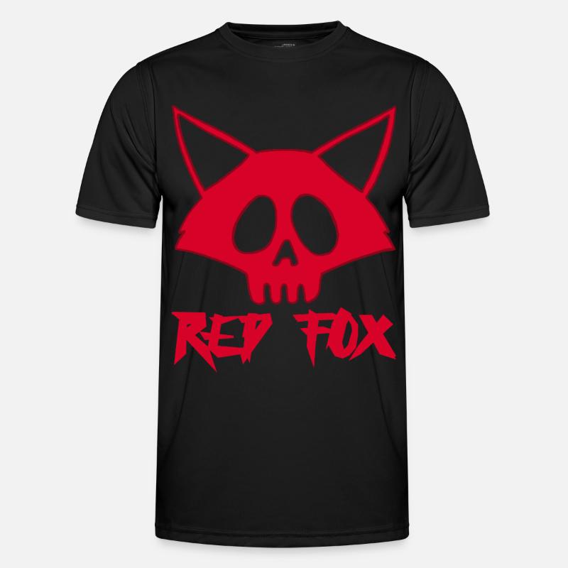 Rotfuchs Schädel - Männer Funktions-T-Shirt - Schwarz