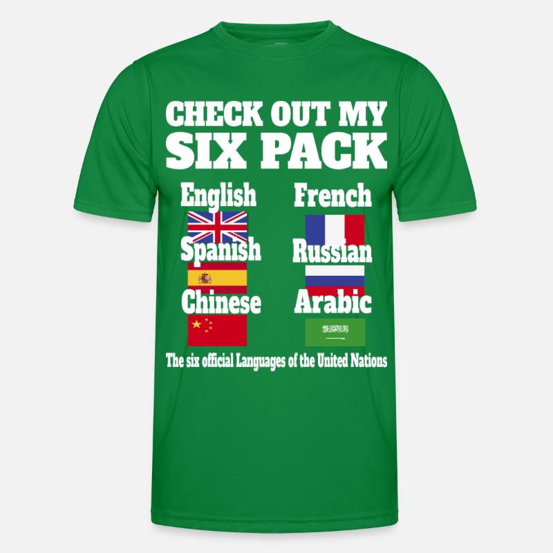 Sprachen Sixpack Männer Funktions-T-Shirt