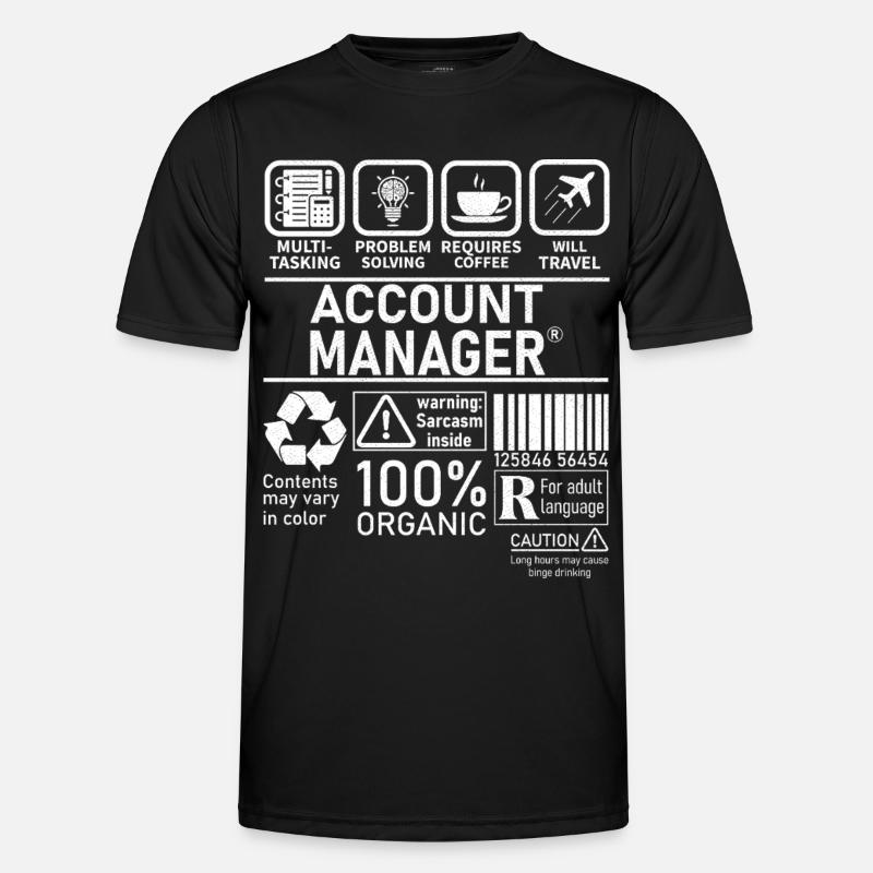 account manager multi tasking problem solving - Männer Funktions-T-Shirt - Schwarz