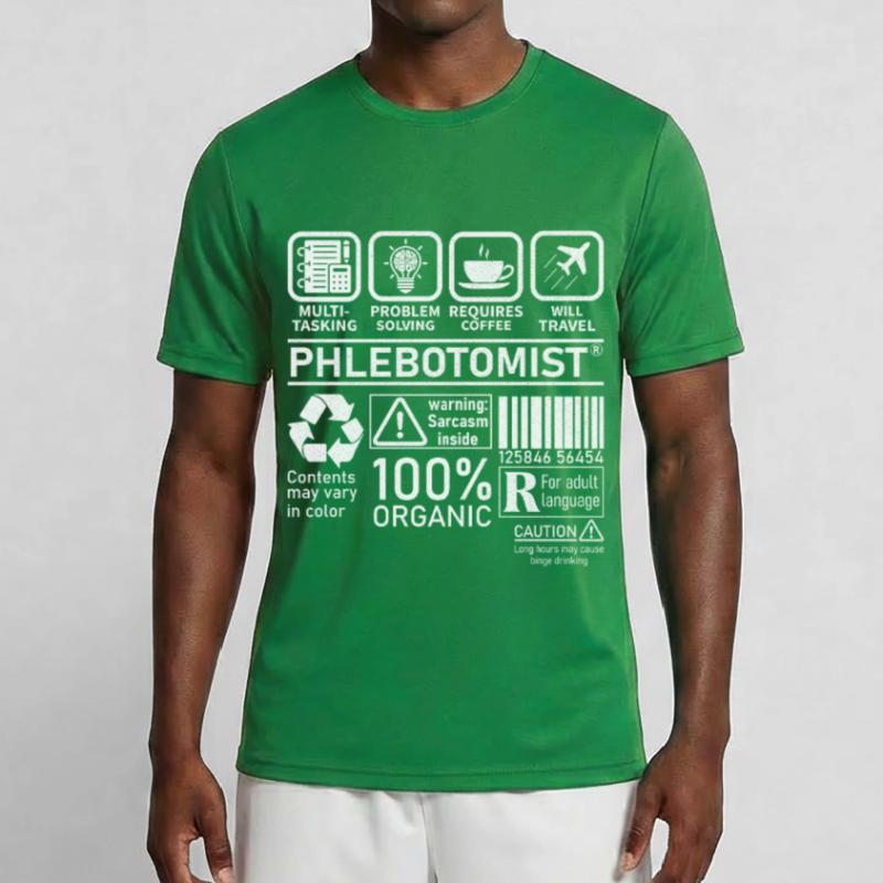 Phlebotomist multi tasking problem solving Männer Funktions-T-Shirt