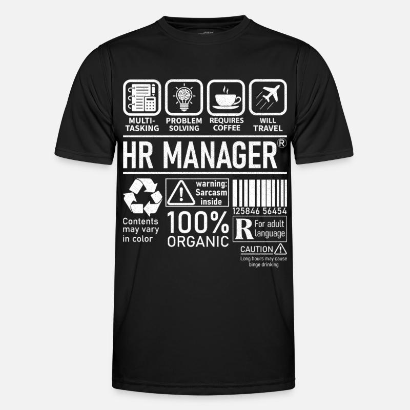 Hr Manager multi tasking problem solving - Männer Funktions-T-Shirt - Schwarz