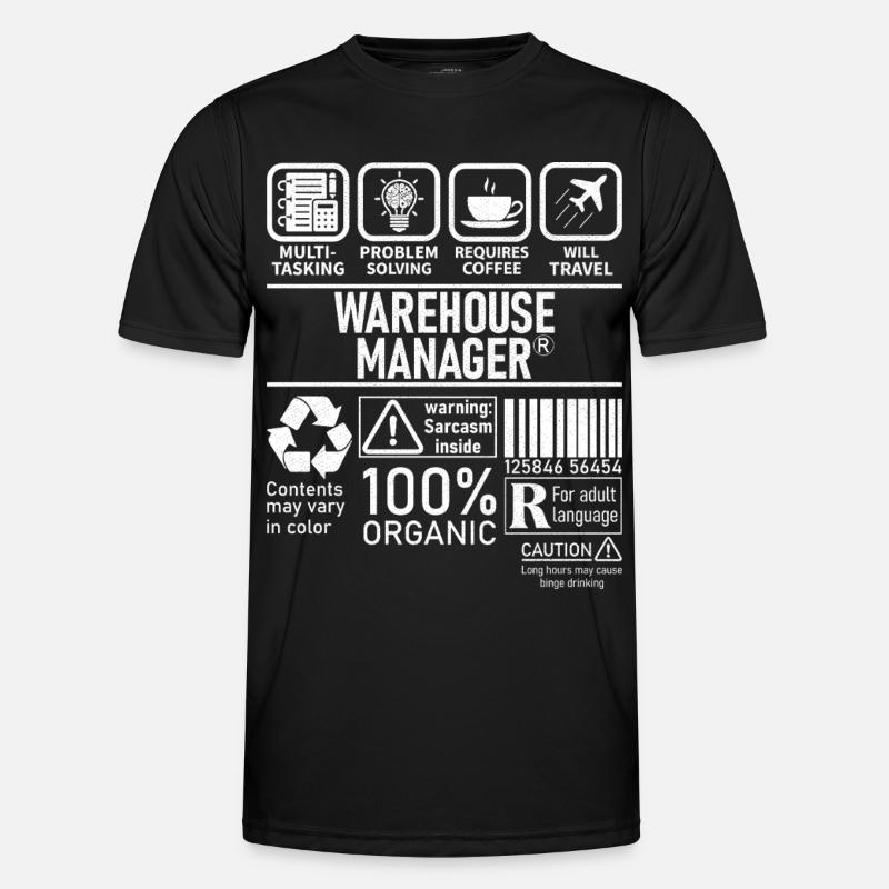 Warehouse Manager multi tasking problem solving - Männer Funktions-T-Shirt - Schwarz