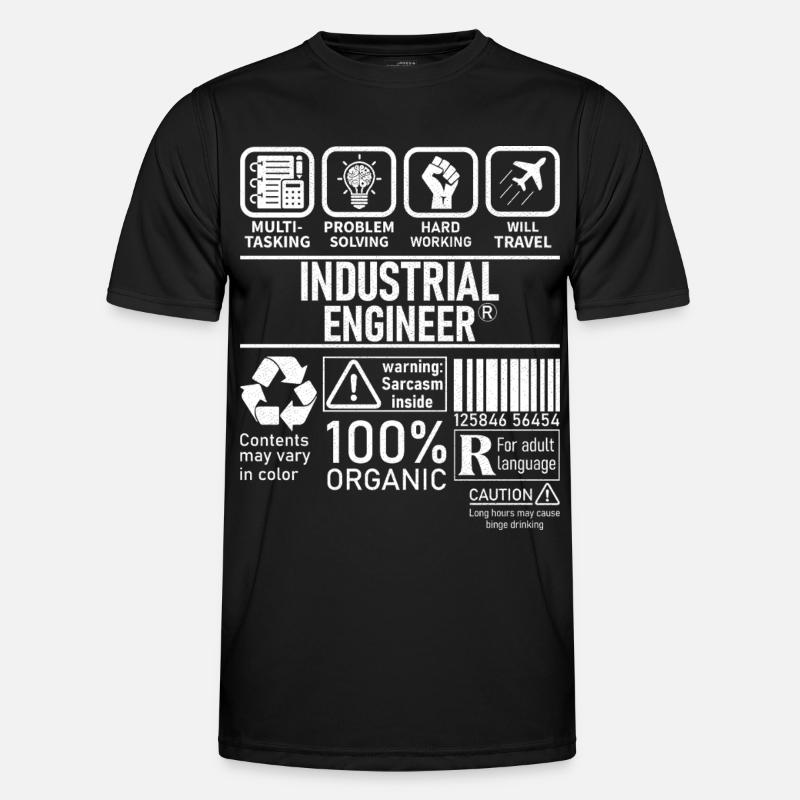 Industrial Engineer multi tasking problem solving - Männer Funktions-T-Shirt - Schwarz