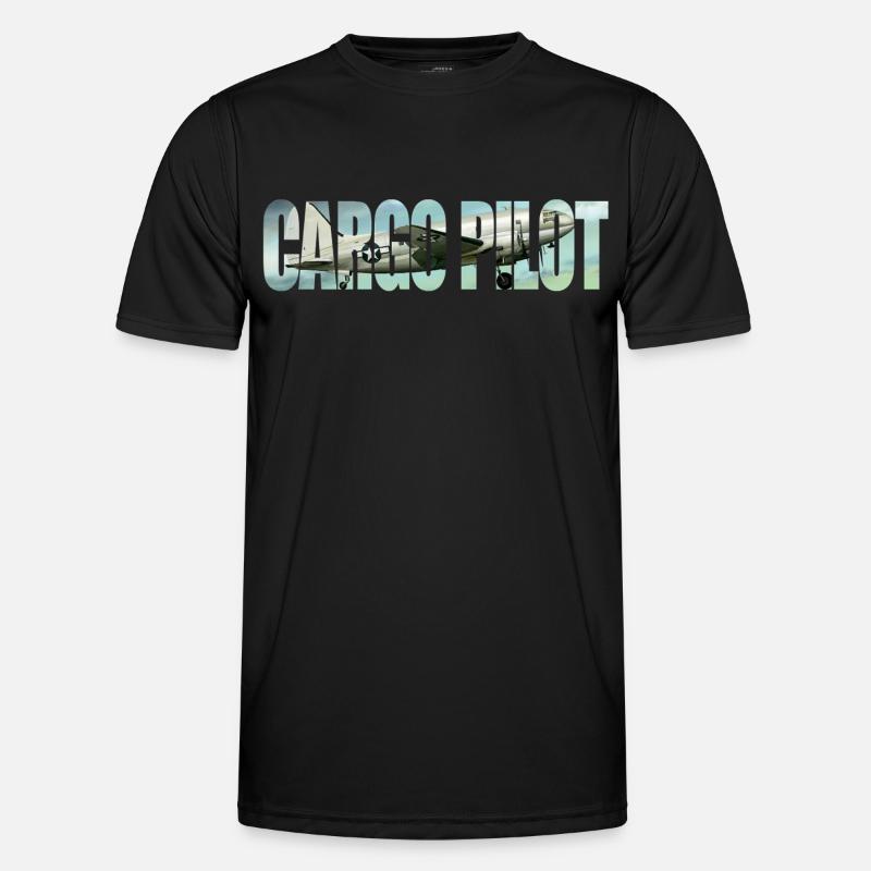 Cargo pilot C-46 - Männer Funktions-T-Shirt - Schwarz